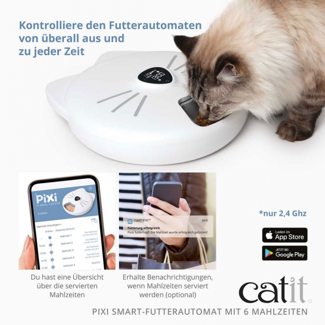 Catit PIXI Smart-Futterautomat mit 6 Mahlzeiten