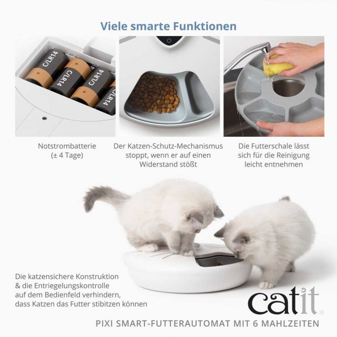 Catit PIXI Smart-Futterautomat mit 6 Mahlzeiten