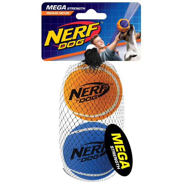 NERF DOG Tennis Balls megastark - 6,4 cm / 4 Stück