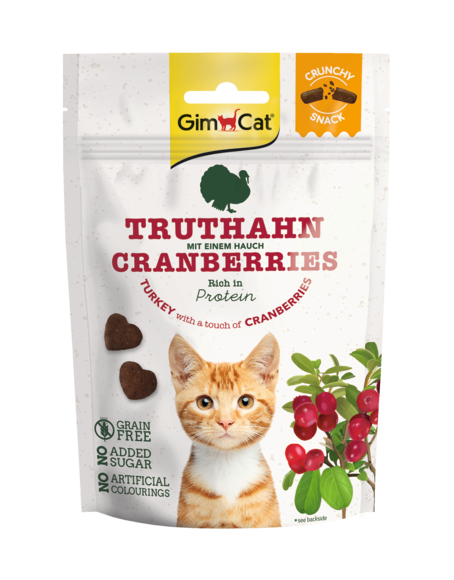 GimCat Crunchy Snacks Truthahn mit Cranberries 50 g