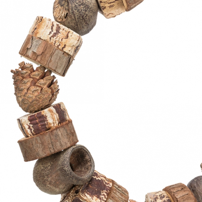 Trixie Ringschaukel aus Holz und Tannenzapfen - 18 cm