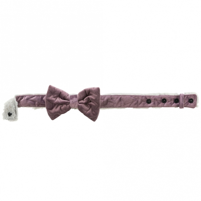 Trixie Halsband Estelle mit Schleife - flieder - S?M: 30?45 cm/40 mm