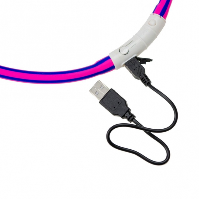 Karlie Visio Light LED-Leuchtschlauch mit USB - Gestreift - rot-weiß