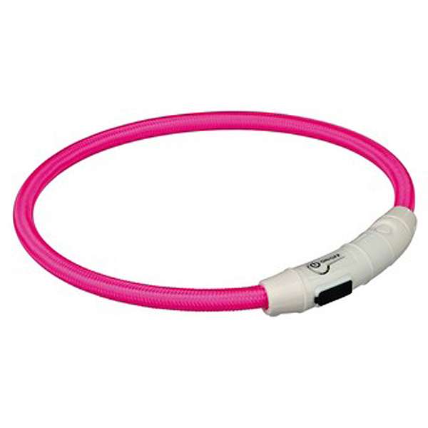 Trixie Flash Leuchtring USB Pink - M-L